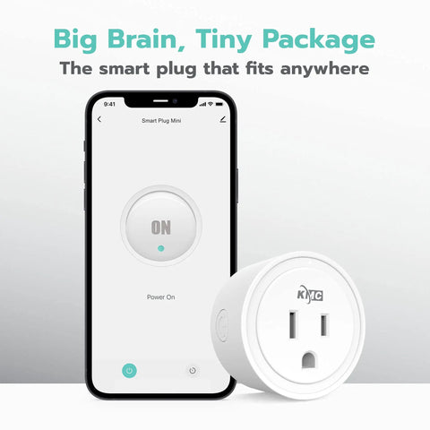 Smart Plug Mini 4 Pack With Wi Fi No Hub Needed Works With Alexa And Google Home Control Lights And Devices From Anywhere ETL Certified Requires 2.4 GHz Wi Fi Network Easy Setup, phone app interface displayed