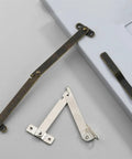 2 Pack Wooden Box Positioning Tripod Folding Support Hinges for Jewelry Case and Craft Boxes Black Durable Corner Hardware