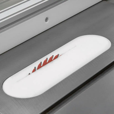 Delta UHMW Zero Clearance Table Saw Insert For Custom Blade Slot Fits Thick Or Thin Kerf And Dado Blades, installed in saw.