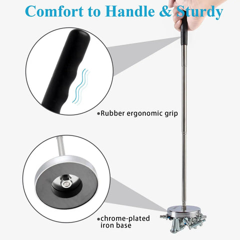 Telescoping Magnetic Pickup Tool With 35 Pound Pull, Retractable 8.6 To 33 Inches, Ergonomic Rubber Grip, Strong Magnet For Nails, Screws, Metal Parts Pickup, Handy Long Reach Magnetic Sweeper