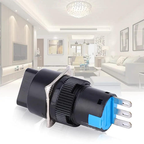 Universal Rotary Changeover Switch 16mm Panel Mount Cam Selector Latching Push Button Switch in modern living room