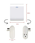 Dimmer Plug With Built In Repeater For Z Wave Smart Home Setup Plug In Outlet That Boosts Hub Range Without The Fuss dimensions view