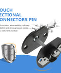 Heavy Duty Sectional Sofa Connectors Twenty Pack Metal Interlocking Alligator Pins Grip Tight To Keep Your Couch Locked In Built Like A Tank For Everyday Living Room Setup, showing a single connector pin with a rugged design.