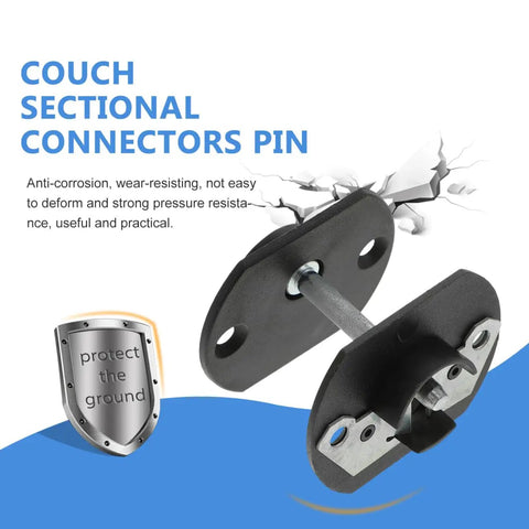 Heavy Duty Sectional Sofa Connectors Twenty Pack Metal Interlocking Alligator Pins Grip Tight To Keep Your Couch Locked In Built Like A Tank For Everyday Living Room Setup, showing a single connector pin with a rugged design.