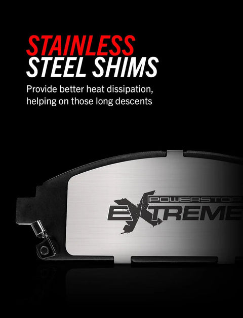 Stainless steel shim of Beefed-Up Front Brake Kit For Ford Expedition 2010 To 2021, F150 2010 To 2020, And Lincoln Navigator 2010 To 2021