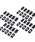20 Pack Magnetic Cabinet Door Catches Adhesive Latch In Black Stainless Steel arranged on white background