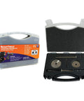 Universal Thread Repair Kit Set With All In One Thread Files for internal and external thread restoration, case open and closed view.