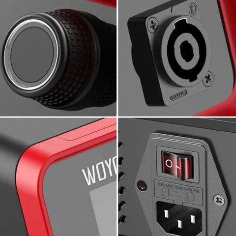 Close-up of Powerful 1500W PDR Heater Hot Box for Dent Repair showing controls, connectors, and power switch.