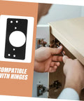 Stainless Steel Hinge Repair Plates Kit 2 Pack For Cabinets And Furniture Durable Mending Plates Easy Install Quick Fix Installed
