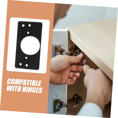 Stainless Steel Hinge Repair Plates Kit 2 Pack For Cabinets And Furniture Durable Mending Plates Easy Install Quick Fix Installed