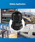 Waterproof NPT Quarter Inch Cable Gland Kit Twenty Pack With Adjustable Fittings Nylon PA66 featured in electrical applications