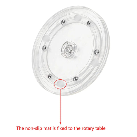 Ultimate Cookie Decorating Setup With 6 Inch Acrylic Turntable non-slip mat detail fixed to the rotary table surface.