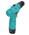 Heavy Duty 12V Cordless Drill Driver Featuring Dual Speed Transmission And Two Hardcore 6000mAh Batteries For Fast Framing showing side view.