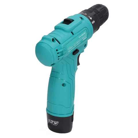 Heavy Duty 12V Cordless Drill Driver Featuring Dual Speed Transmission And Two Hardcore 6000mAh Batteries For Fast Framing showing side view.