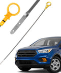 Engine Oil Level Dipstick Indicator Compatible With Ford Edge Escape Explorer Focus Fusion Taurus And Lincoln Continental MKC MKT MKX MKZ Replace 2.0L Fluid Indicator Oil Stick CJ5Z-6750-A with blue Ford SUV
