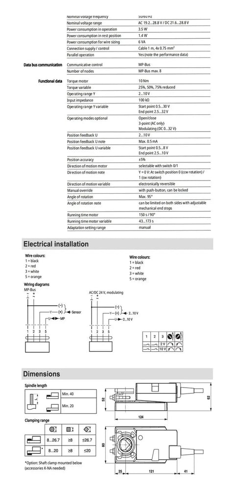 NM24A-MP 24V AC DC Communicative Damper Actuator Delivers 10Nm Torque For HVAC Ventilation Controls Bringing Plug And Play Setup And Top Shelf Reliability For Heavy Duty Building Operations