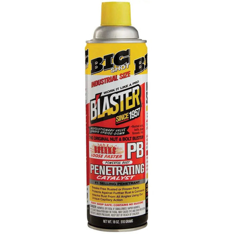 Front view of Blaster Penetrating Aerosol Oil For Stuck Nuts And Bolts, 18 Oz Can, Quick Lubrication And Rust Busting, Moisture Shield