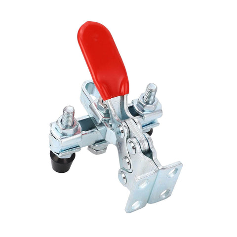 Heavy Duty Quick Release Toggle Clamp For Woodworking Jigs And Fixtures, Horizontal Clamp For Welding, Drill Press And Crosscut Sled, Red Handle