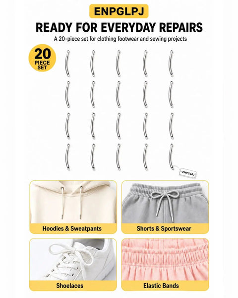 Flexible Drawstring Threading Tool For Elastic And Cord Easy To Use Pro Level Guide Through Narrow Waistbands And Curves Helps You Rethread Lost Cords Fast And Smooth For Diy Sewing Projects, 20-piece spring steel set