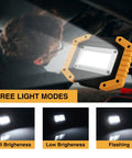 Beast Mode Brightness Rechargeable LED Work Light 1000 Lumens with Magnetic Base and 3 Modes shown on display