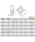 M8 Square Stitch Weld Nuts Bolted Up With Premium 304 Stainless Steel Hella Tough Anti Corrosion Rust Proof Fasteners That Handle Wet Weather Like A Champ Pack Of 30 dimensions chart