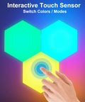 Dope Remote Controlled RGB Hexagon LED Lights For Gaming Setup With Touch Sensitive Panels 14 Geometric Wall Panels