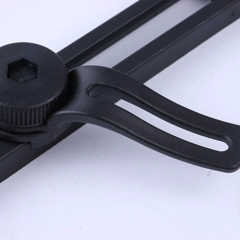 Close-up of the Beefy Heavy Duty Bike Bag Mounting Clip With Tool Free Release for secure attachment on rear carriers.