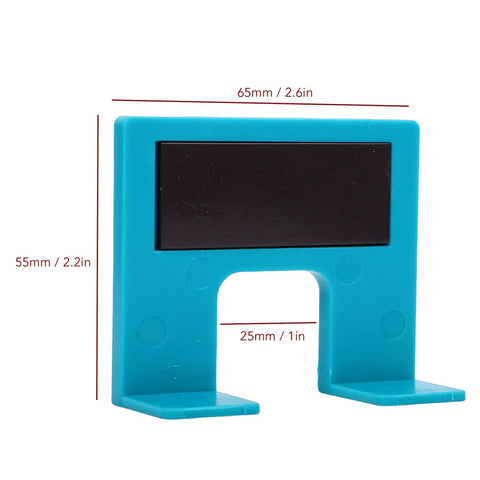 Easy Hinge Mate Magnetic Jig For Quick Door Installations No Drill Magnetic Door Jamb Locator visible in blue plastic material