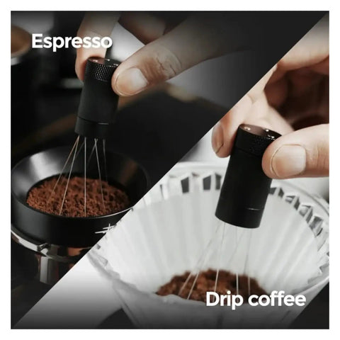 Level Up Your Daily Grind With This Adjustable Wdt Espresso Coffee Stirrer Featuring Rotating Needle for espresso and drip coffee preparation.