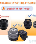 Comparison showing Heavy Duty 64Mm Oil Filter Wrench Socket Tool For Toyota Lexus Rav4 Camry Tundra fitting and not fitting parts.