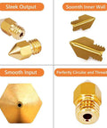 5 Pack 0.4mm Brass Hotend Nozzles For Ender 3 Series And CR 10 Series Easy Install Smooth Inner Wall Sleek Output