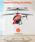 Rad RC Helicopter For Kids With Two Four GHz Remote stable indoor hovering demonstration with altitude hold and LED lights.