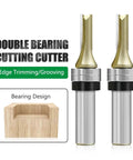 Double Bearing 1/2 Inch Slot Cutting Router Bit For Wood Milling And Grooving Precision Joinery Craftsmanship That Slays Your Projects with edge trimming design.