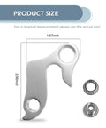 Alloy Mountain Bike Rear Derailleur Hanger With Screws Rust Proof Gear Mech Hook Universal Fit Silver Replacement Part