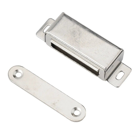 Heavy Duty Magnetic Door Catch 40kg Pull Stainless Steel Cabinet Latch For Kitchen Cupboard Garage RV Boat Silver 1 Pack