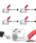 Heavy Duty Push Pull Toggle Clamps Set With Quick Locking, Adjustable Horizontal Clamps For Woodworking Fixtures, Quick Release Steel Workholding Clips, Durable Metal Construction For Secure Fixturing And Tight Clamping