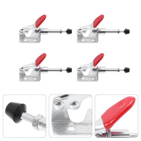 Heavy Duty Push Pull Toggle Clamps Set With Quick Locking, Adjustable Horizontal Clamps For Woodworking Fixtures, Quick Release Steel Workholding Clips, Durable Metal Construction For Secure Fixturing And Tight Clamping