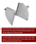 Angled side view of uxcell 70mm Forstner drill bit, gray tungsten-carbide wood hole saw with shank