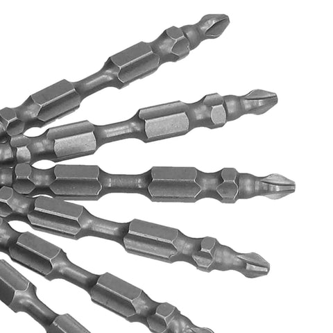 Rock Solid 10 Piece Double End Screwdriver Bit Set Made From High Speed Steel With Hex Shank For Electric Drills And Hammers Plus CNC Machined Hardware Tool Kit For Tough Jobs, 10-piece double-ended bits