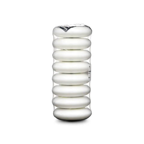 Stack of Hydrogen 80mm 85A Inline Skate Wheels White 8 Pack For Adults Durable Pro Grade High Performance Replacement Wheels