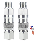 360 Degree Swivel One Quarter Inch Hose Joint For Airless Paint Sprayers Stainless Steel Connector With No Kink Rotation High Pressure Spray Gun Attachment Durable Rustproof 2 Pack For Hose And Sprayer, 2 stainless steel fittings
