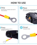 Step-by-step guide for 14 Size Insulated Ring Terminal Kit With Stud Sizes One Quarter And Five Sixteenths, Copper Tin Plated Eyelet Terminals