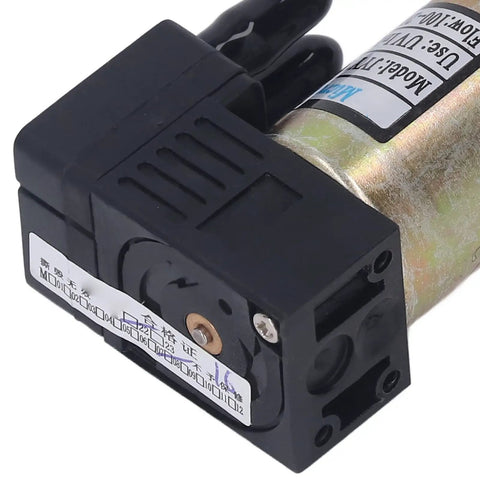 Close-up of Compact DC 24V 3W Ink Pump for Printers and Inkjets, Fast Heat Dissipation, Plastic Small Size Replacement