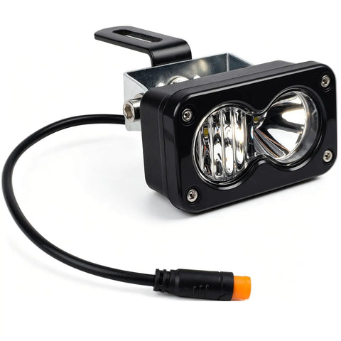 Ridstar Q20 Compatible 3 Pin Headlight Kit For E Bike 20W LED Super Bright With 6000K 6500K White Light Waterproof And Plug And Play 12V 60V Ride Ready Night Riding Light For Electric Bikes Motorcycles And ATVs