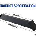 Heavy Duty 45 Degree Corner Brace Kit With 8 Solid Angle Support Brackets For Wood Decks, dimensions shown in black metal.