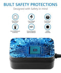 All In One 30W Adjustable Power Supply Adapter For Gadgets with built-in safety protections and microchip design