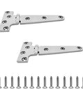 Beefy Heavy Duty T Style Door Hinges 2 Pack, Marine Grade 316 Stainless Steel Thickened Hinges with screws
