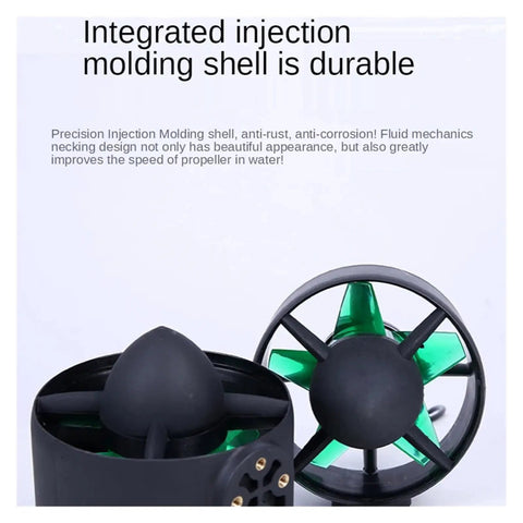 Beefed Up 800W High Speed Underwater Propeller Thruster For ROV And DIY Submersible Robot, 24 To 48V, 130N Thrust, image of thruster shell