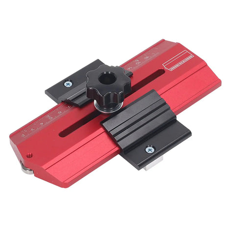 Heavy Duty Aluminum Table Saw Jig For Precision Woodworking Fence Fixture Featuring Clear Measurement Scales And Slick Turn Knobs