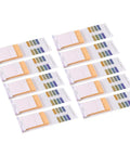 PH Test Strips 8.2 To 10.0 Indicator Paper Litmus Tester 80 In 1 Kit laid out with color charts